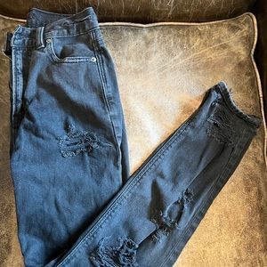 American Eagle ripped mom jeans